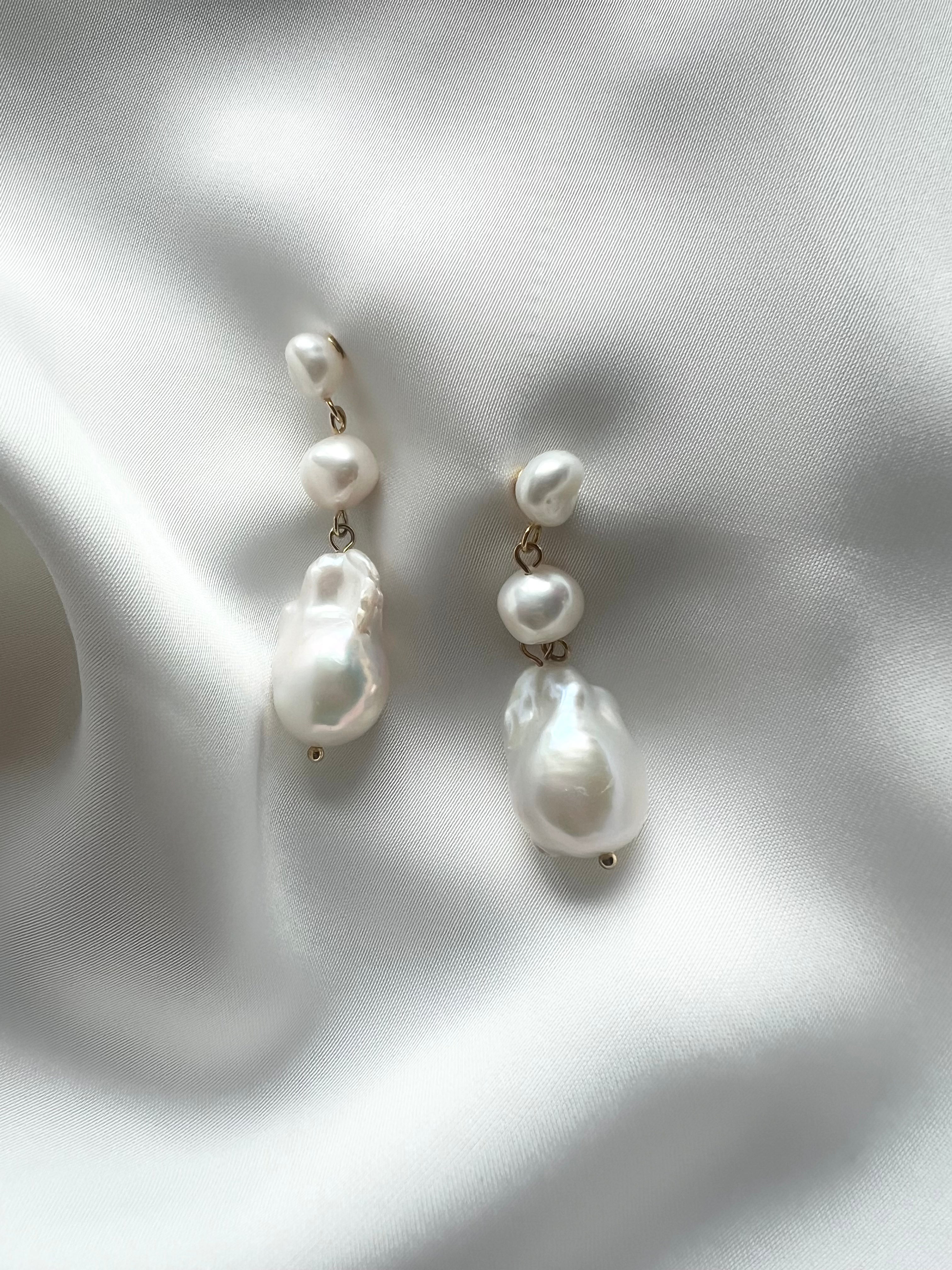 Bridal Drop Pearl Earrings Venus - Braut Ohrringe mit Perlen Drop