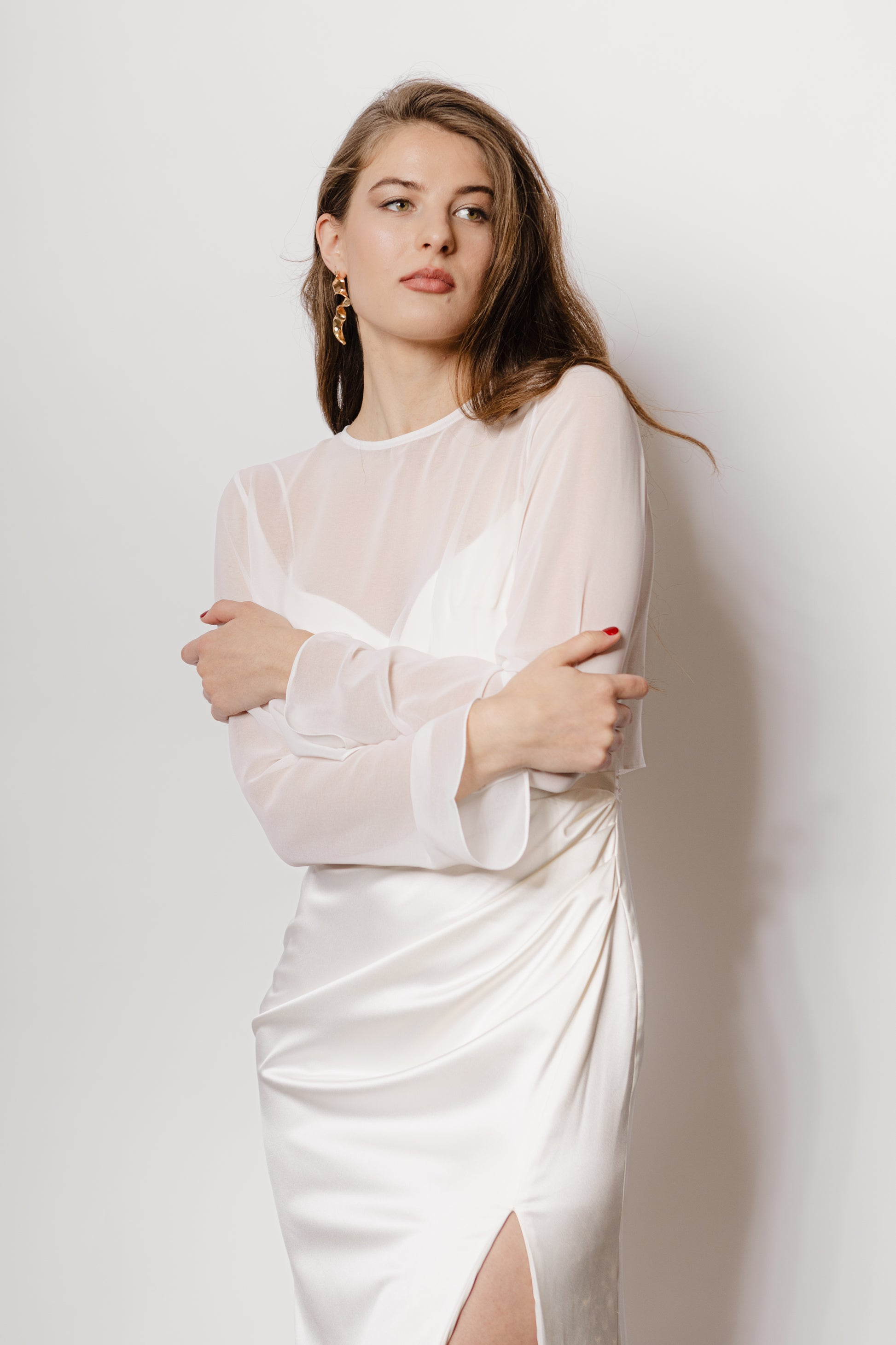 Braut Bluse - Chiffon