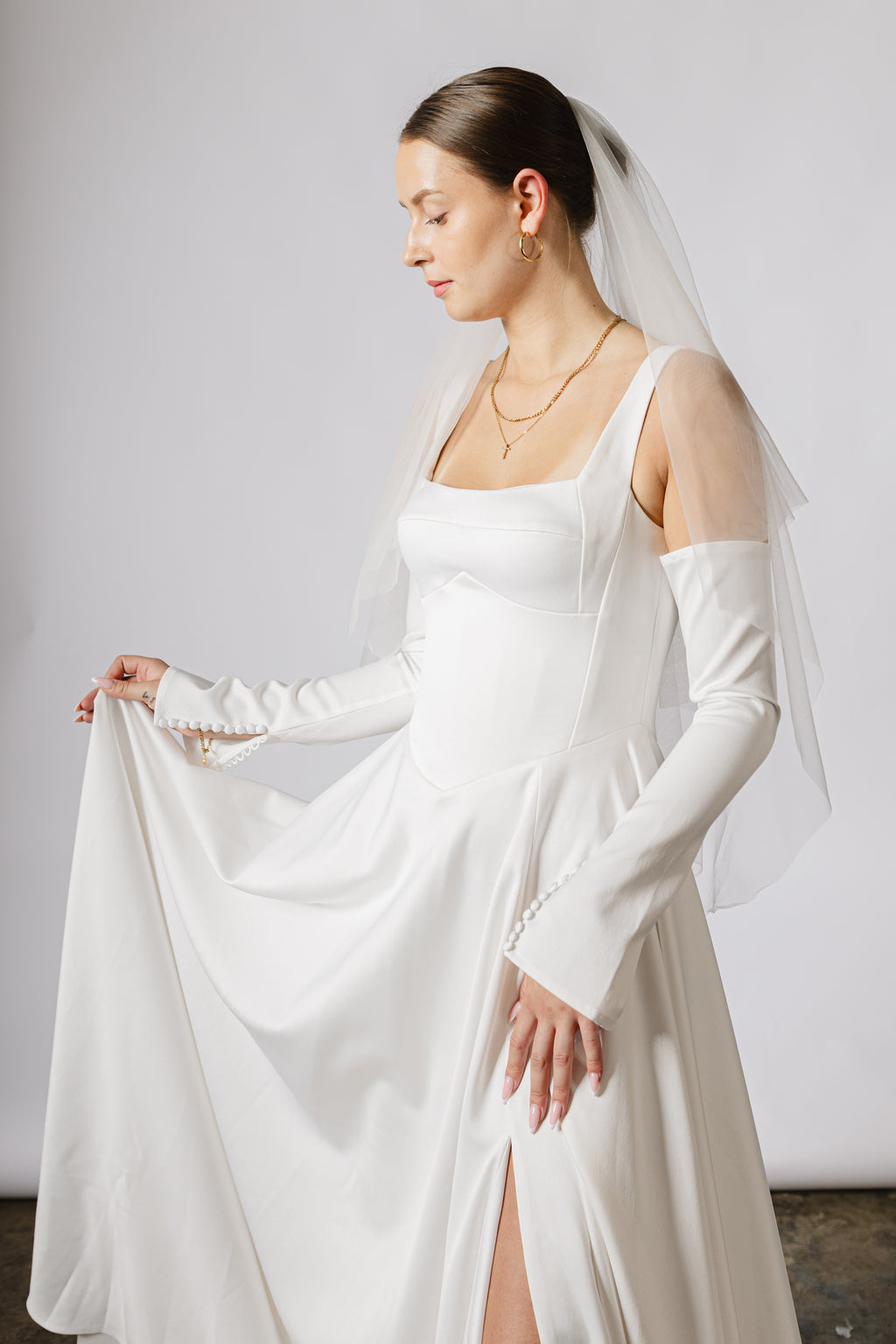 Gants de mariée en satin