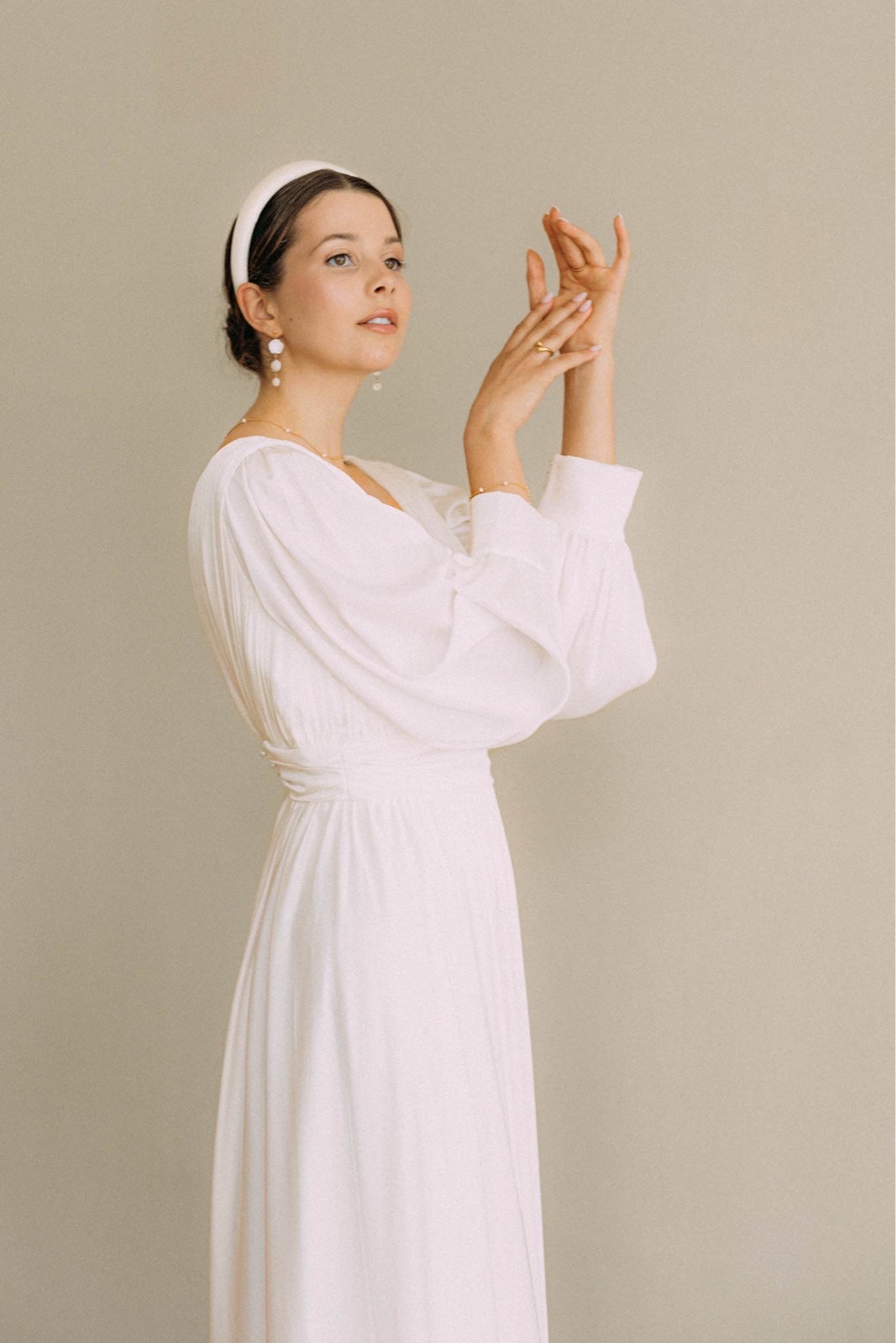 White Bridal Headband