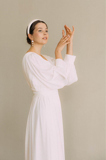 White Bridal Headband