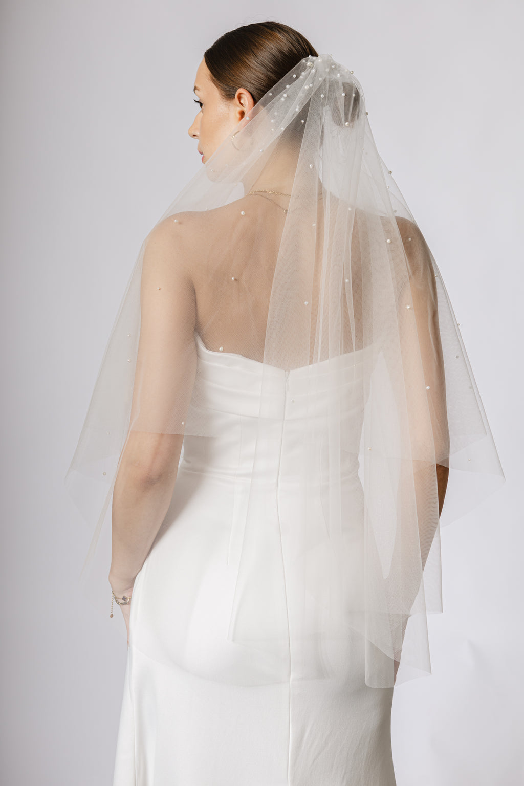 Voile de mariée orné de perles