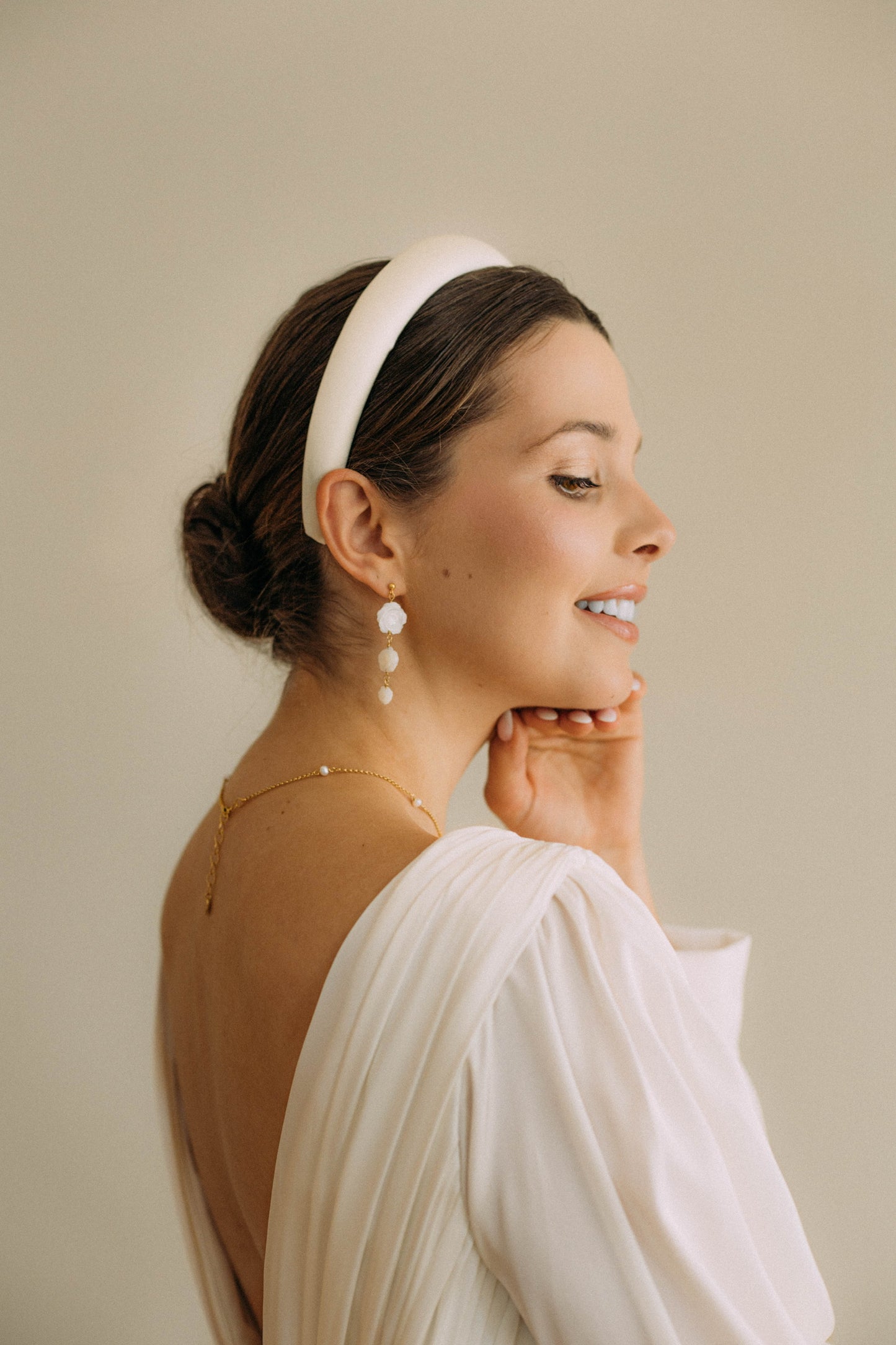 White Bridal Headband