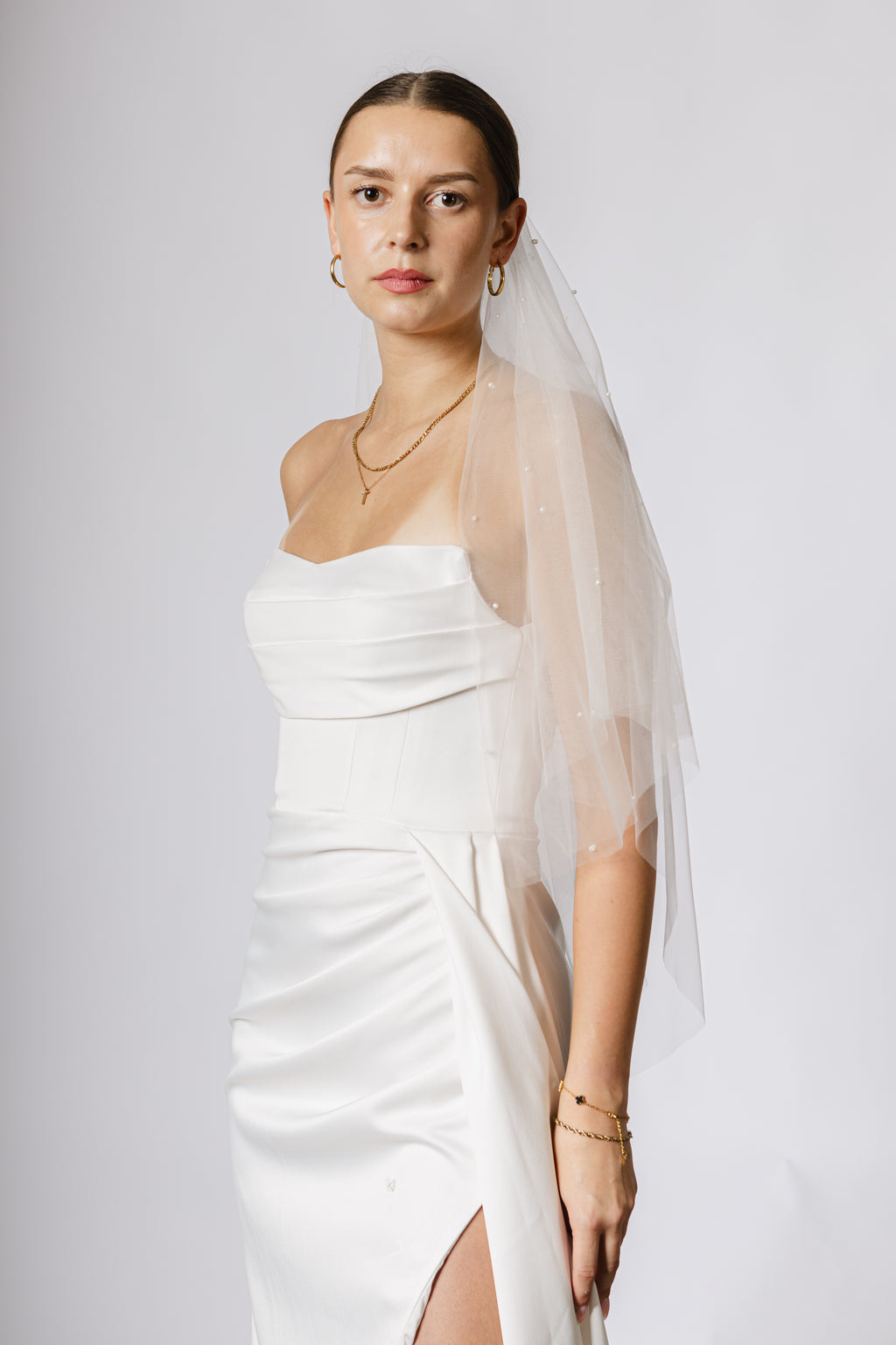 Voile de mariée orné de perles