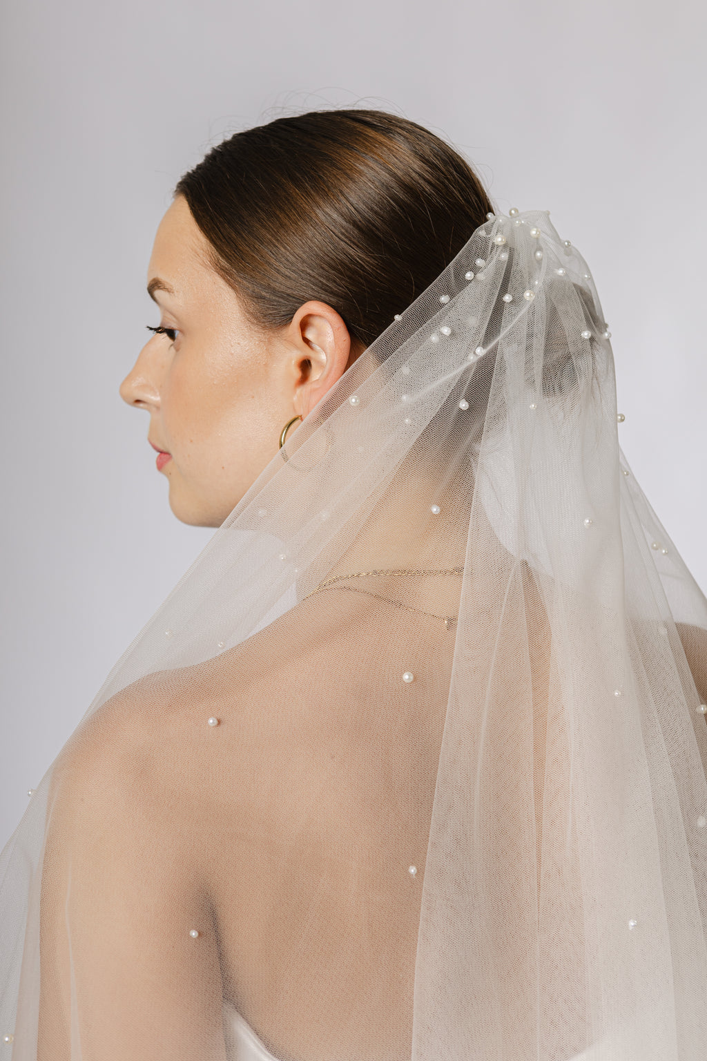 Voile de mariée orné de perles