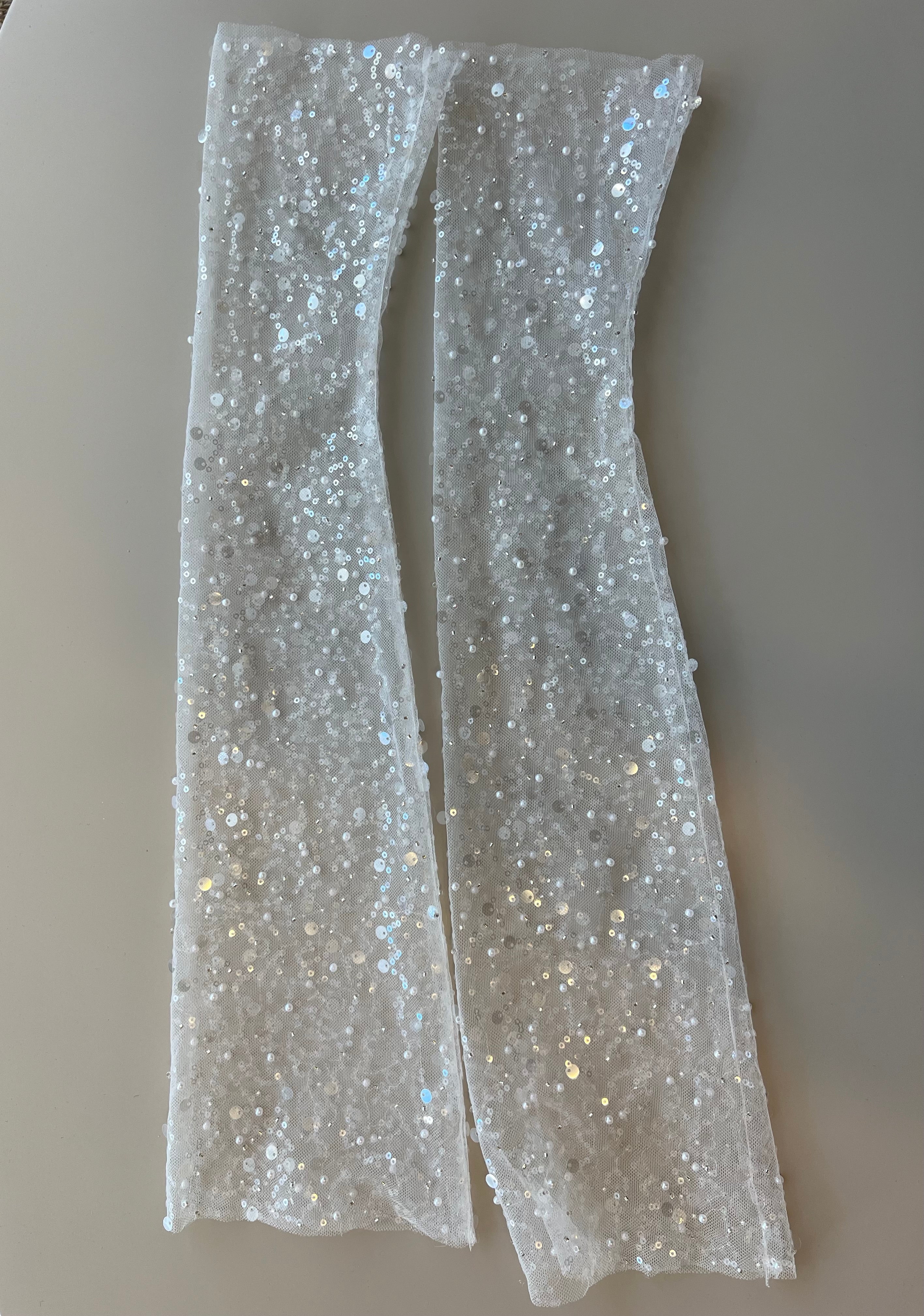 Braut Handschuhe Glitter