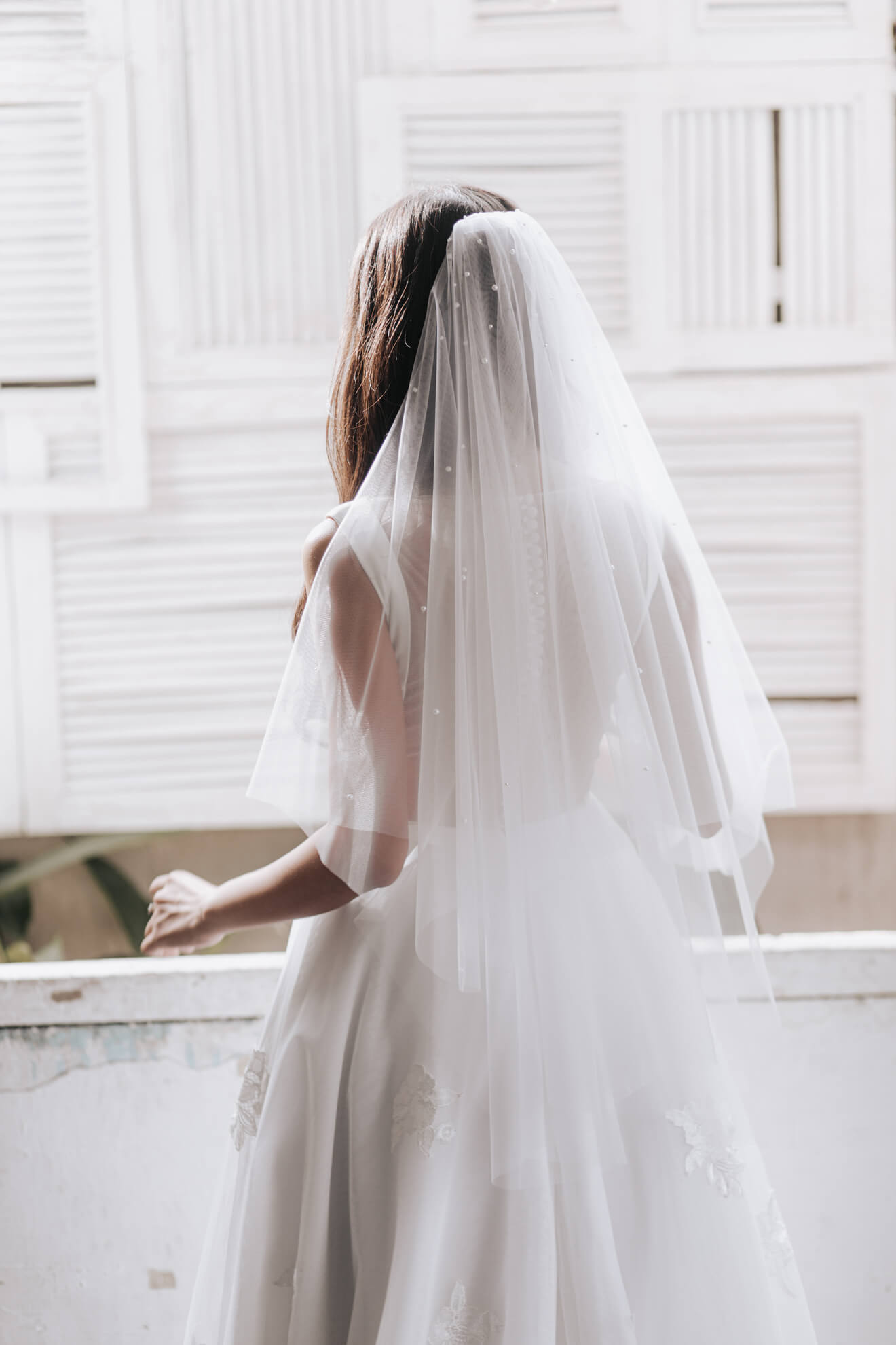 Pearl bridal veil