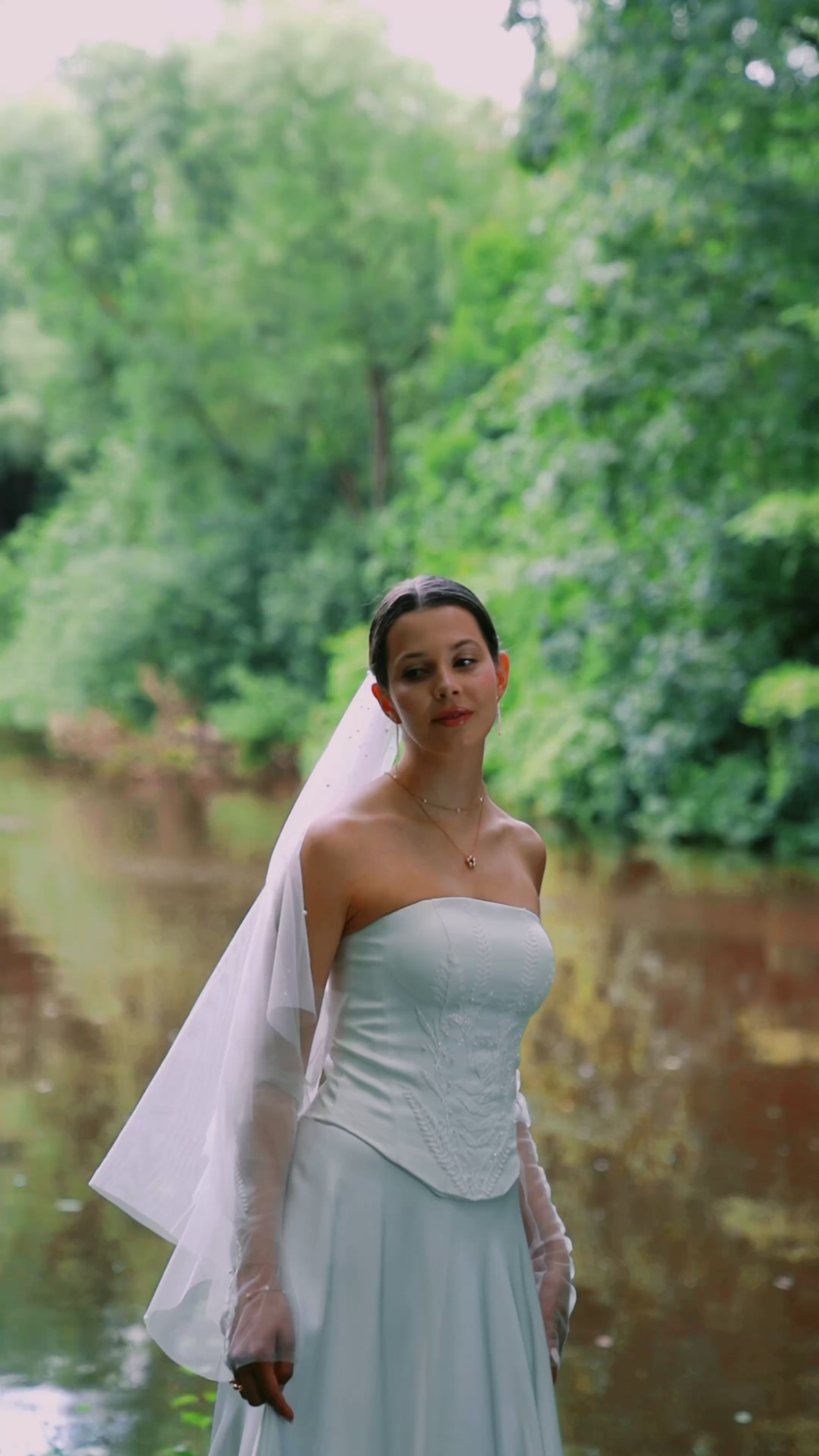 Pearl bridal veil
