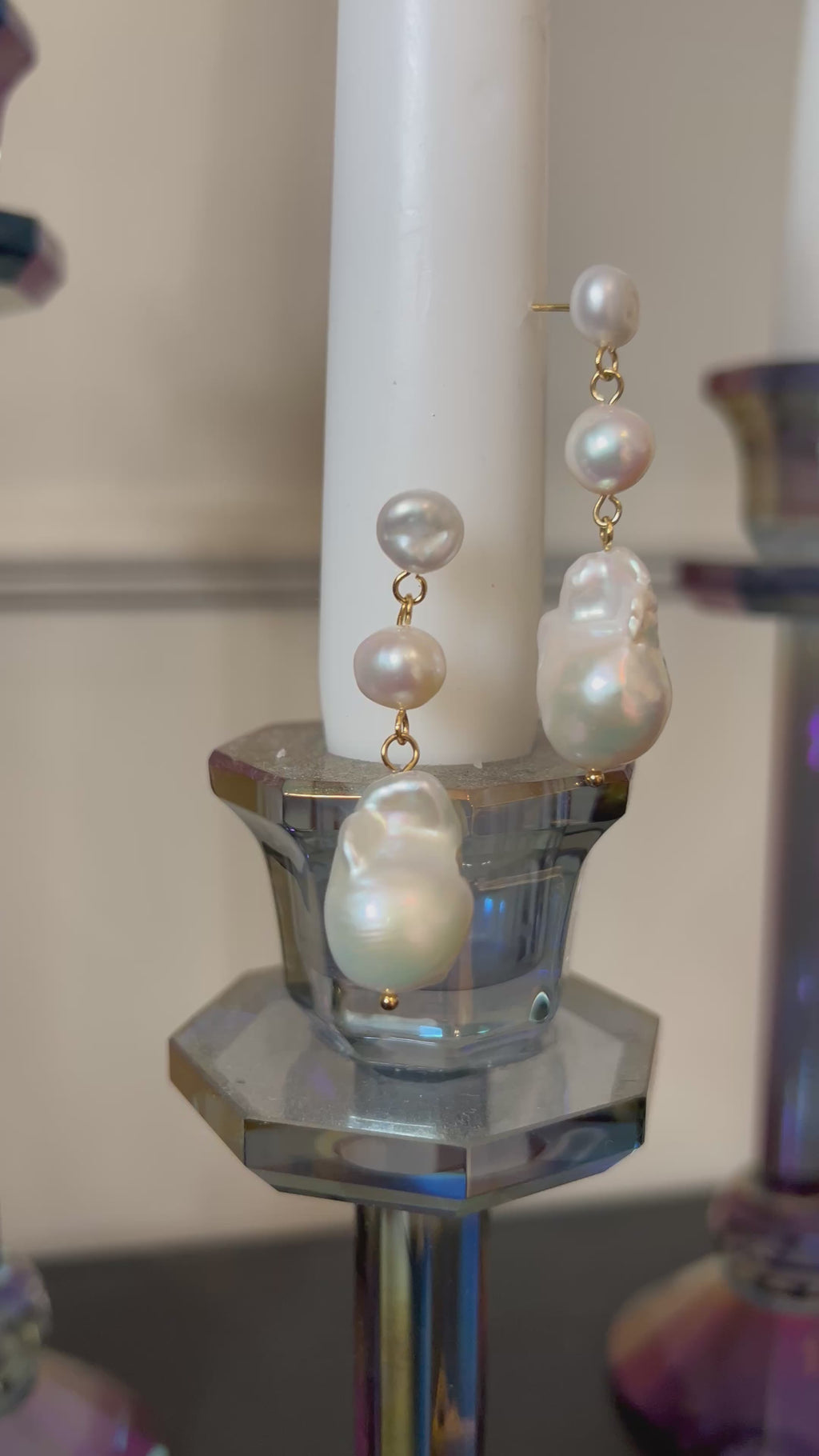 Bridal Drop Pearl Earrings Venus - Braut Ohrringe mit Perlen Drop