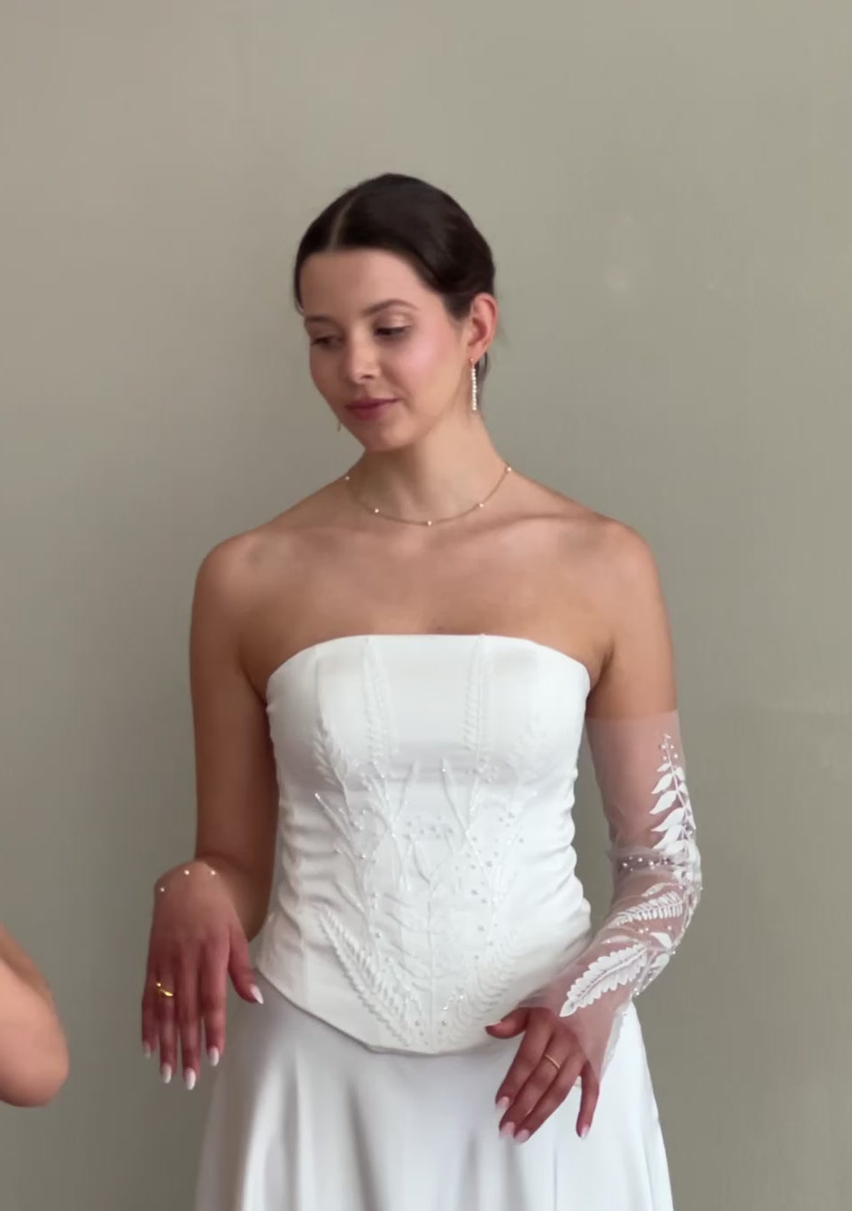 Bridal Gloves  Flowers
