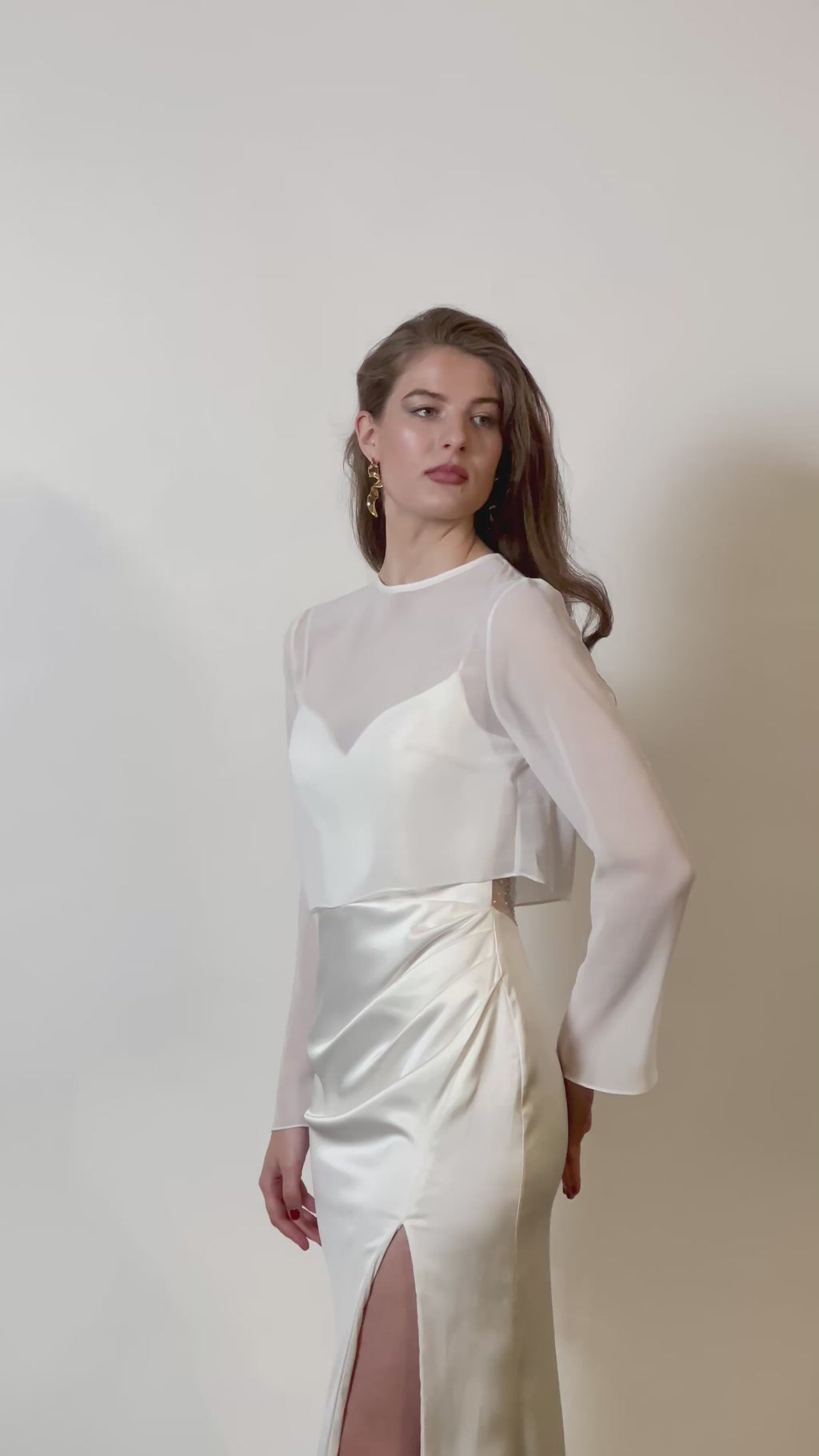 Blouse de mariée en chiffon