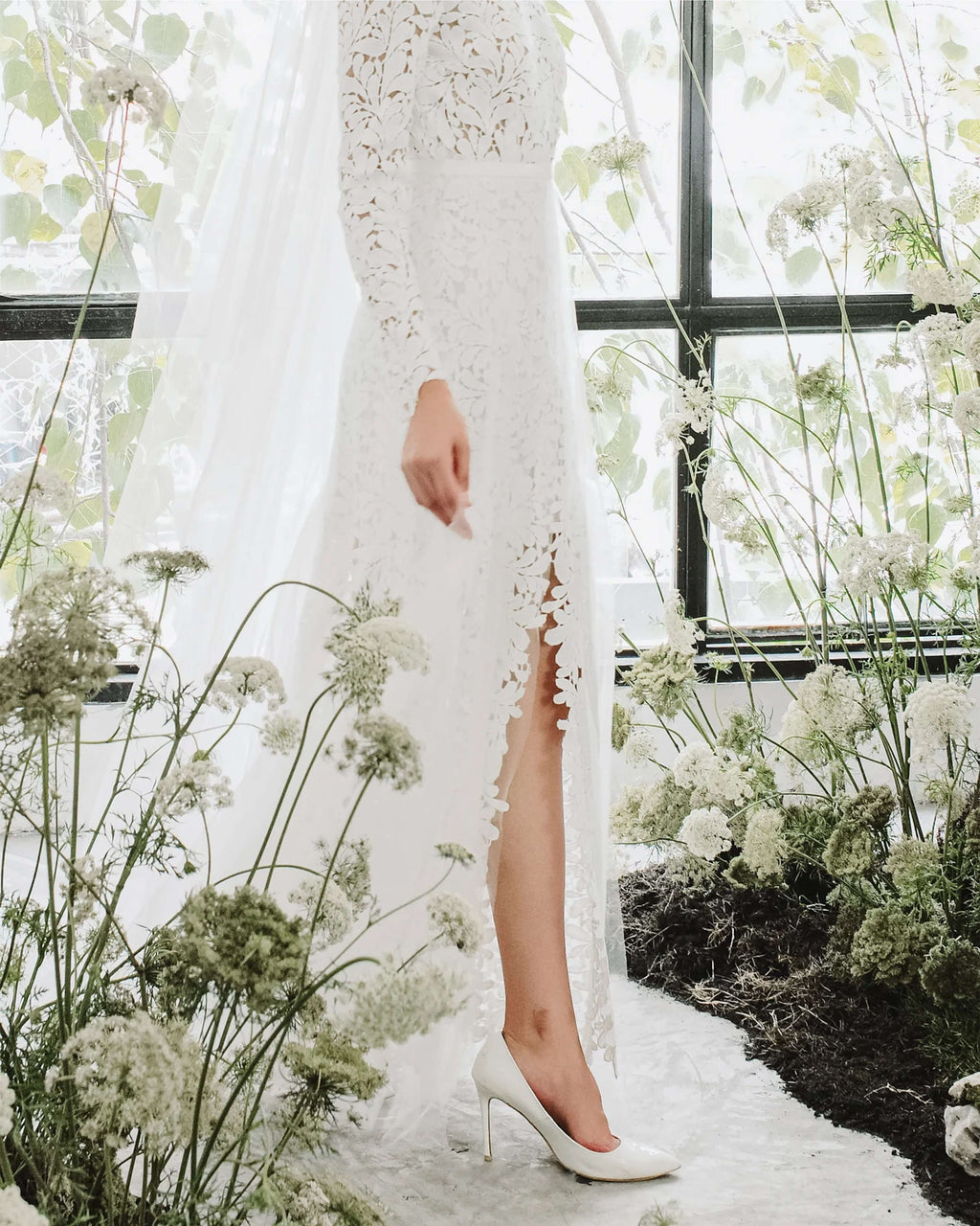 Boho Langarm Schlichte, elegante Brautkleider aus Spitze verlobungskleider Standesamt