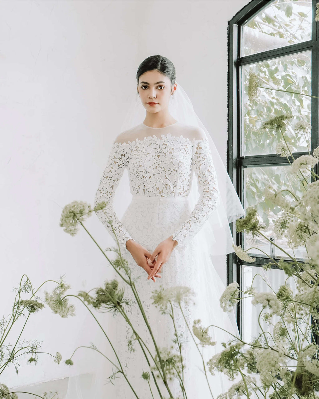 Boho Langarm Schlichte, elegante Brautkleider aus Spitze verlobungskleider Standesamt